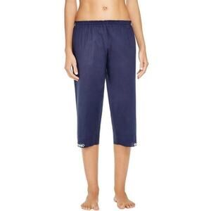 Naked Sleepwear Blue Capri Pant with embroidery Size L